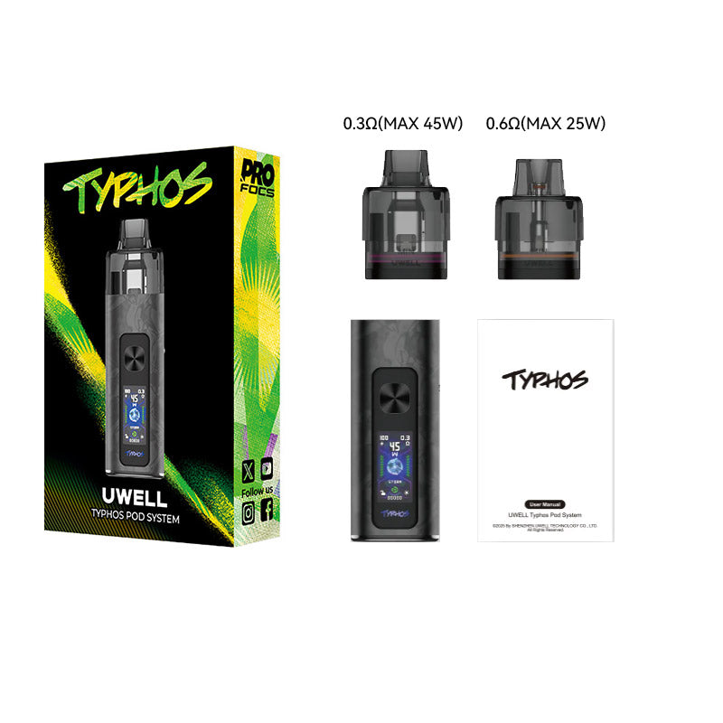 Uwell Typhos Pod System Kit 2000mAh 45W 6ml new