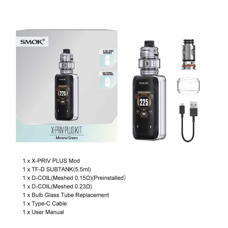 SMOK X-PRIV Plus Mod Kit TF-D Sub-ohm Tank 225W 5.5ml new