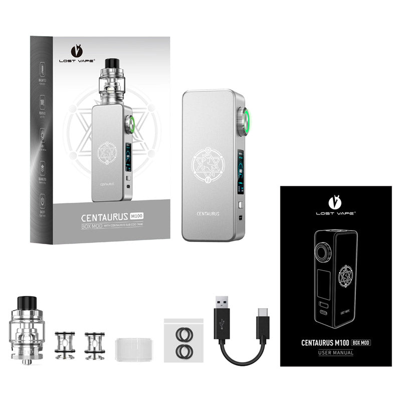Lost Vape Centaurus M100 Box Mod Kit with Centaurus Sub Coo Tank Atomizer 4ml
