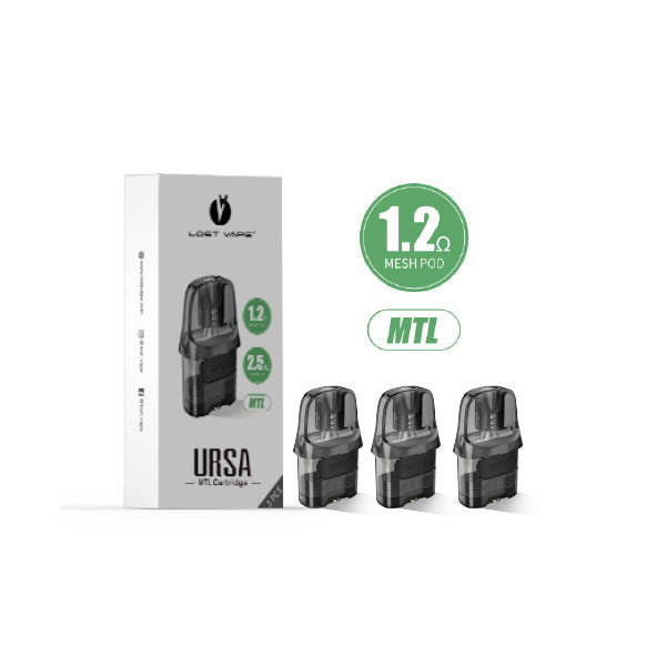 Lost Vape Ursa nano Pod Cartridge for Ursa Nano Kit Ursa Baby Pod Kit Ursa Pro Kit Ursa Nano Pro Ursa S Kit Ursa Baby Pro Kit Ursa Pocket Kit Ursa Nano Air kit Ursa Nano 2 kit 2.5ml (3pcspack)