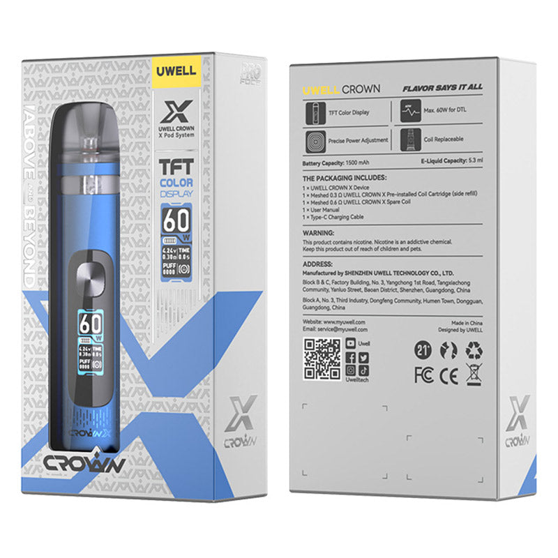 Uwell Crown X Pod System Kit 1500mAh 5.3ml new