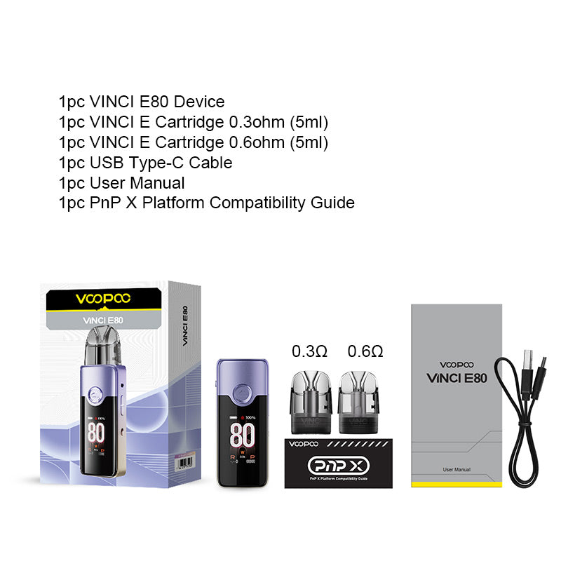 VOOPOO VINCI E80 Pod System Kit 3000mAh 5ml New