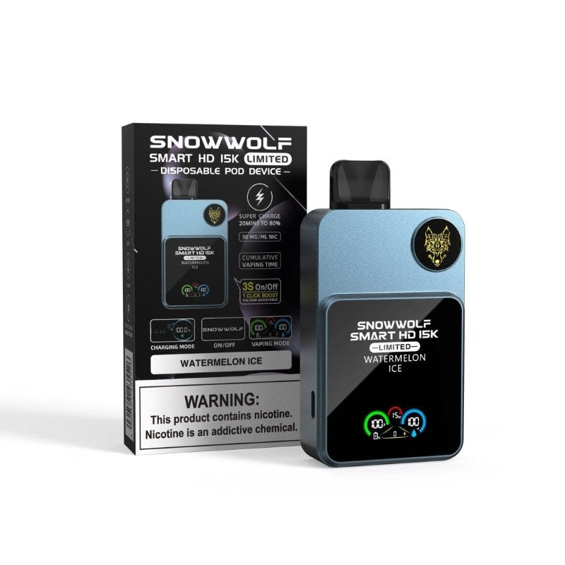 SnowWolf Smart HD 15K Disposable Vape 15000 Puffs Quick Charge