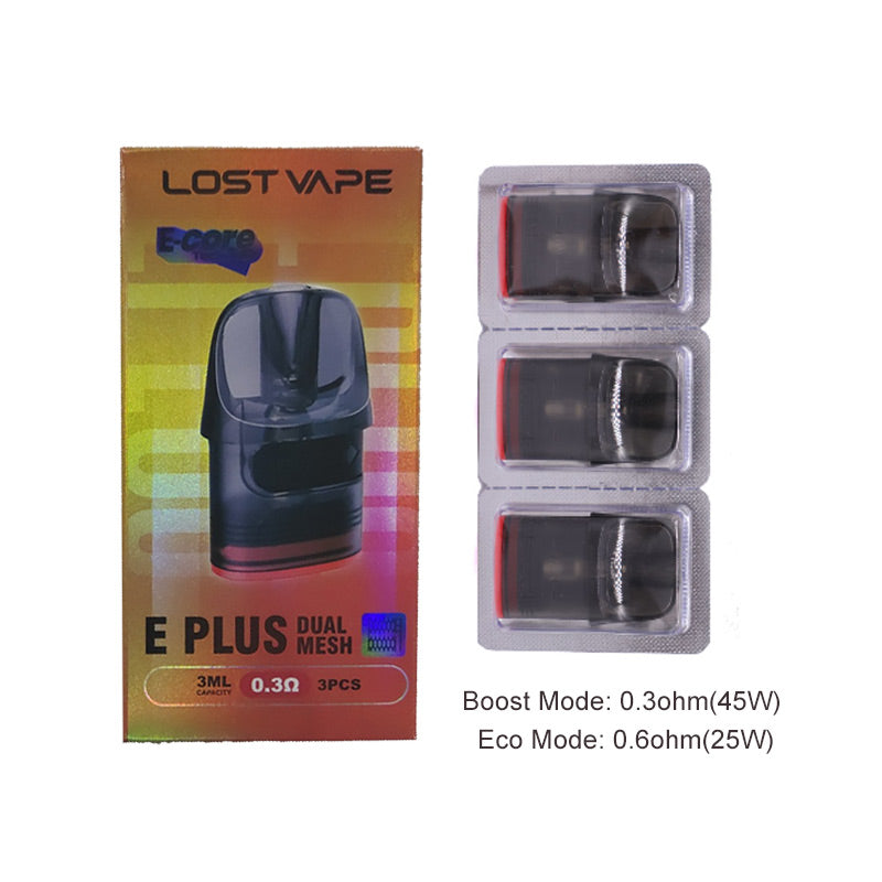 Lost Vape Centaurus E Plus Dual Mesh Cartridge for Thelema Elite 40 / Thelema Elite Art 40 / Centaurus E40 Max /Centaurus E40 Ultra / Centaurus E40 Kit / Thelema Nano Kit / Thelema Elite S Pod Kit(3pcs/pack)