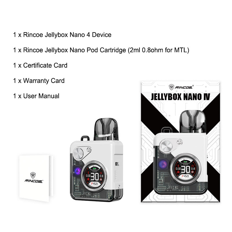 Rincoe Jellybox Nano 4 Pod System Kit 1400mAh 2ml new