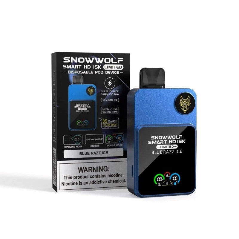 SnowWolf Smart HD 15K Disposable Vape 15000 Puffs Quick Charge