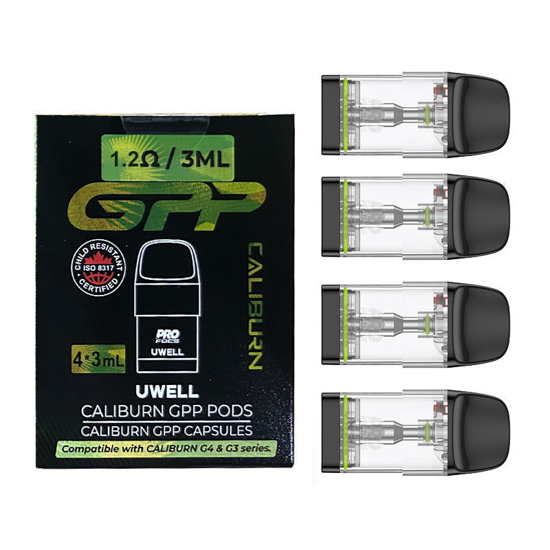 Uwell Caliburn GPP Cartridge Top Filling for Caliburn G4/G4 Mini/G4 Pro Pod, Caliburn G3/GK3/G3/ECO/GK3 TENET/G3 Lite/G3 Lite KoKo/G3 Pro/G3 Pro KoKo Kit 3ml (4pcs/pack)