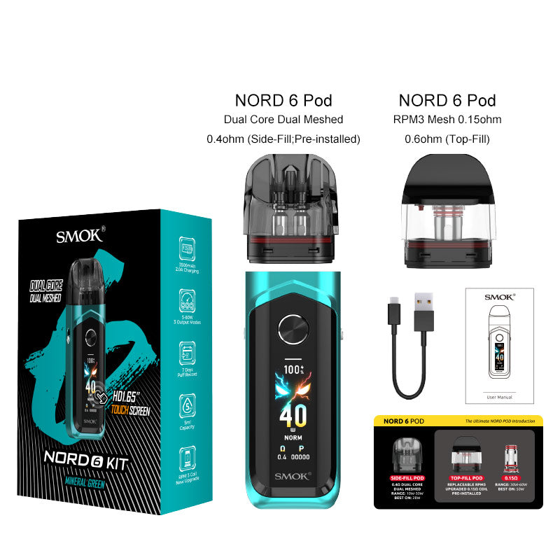 SMOK Nord 6 Pod System Kit 3800mAh 5ml (Max 80W)