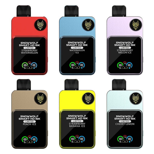 SnowWolf Smart HD 15K Disposable Vape 15000 Puffs Quick Charge