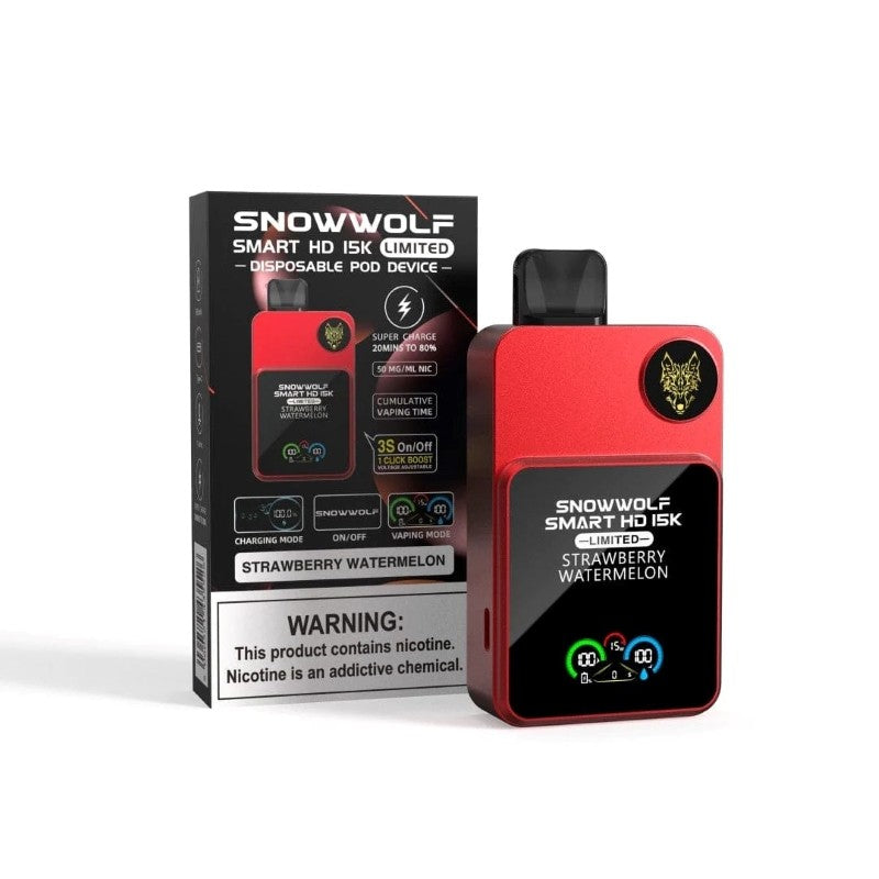 SnowWolf Smart HD 15K Disposable Vape 15000 Puffs Quick Charge