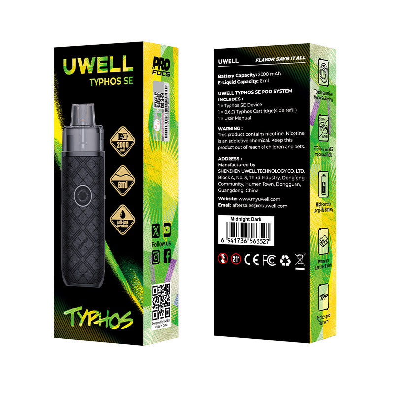 Uwell Typhos SE Pod System Kit 2000mAh 6ml (Max 45W)