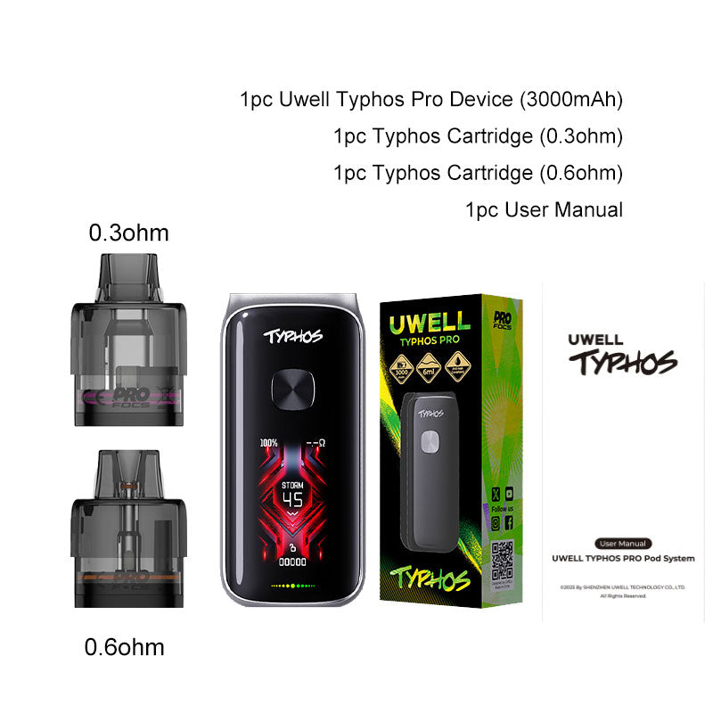 Uwell Typhos Pro Pod System Kit 3000mAh 6ml (Max 45W)