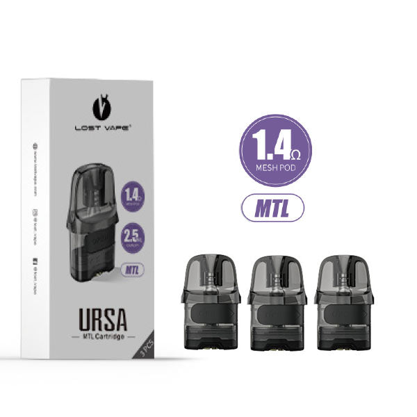 Lost Vape Ursa nano Pod Cartridge for Ursa Nano Kit  Ursa Baby Pod Kit  Ursa Pro Kit  Ursa Nano Pro  Ursa S Kit  Ursa Baby Pro Kit  Ursa Pocket Kit  Ursa Nano Air kit  Ursa Nano 2 kit 2.5ml (3pcspack)