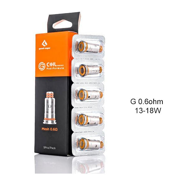 Geekvape G Coil for Aegis Pod Kit,Wenax Stylus Kit,Wenax C1 Kit  G18 Kit  Wenax S-C KitAP2 Pod  SIREN G MTL Tank (5pcspack)