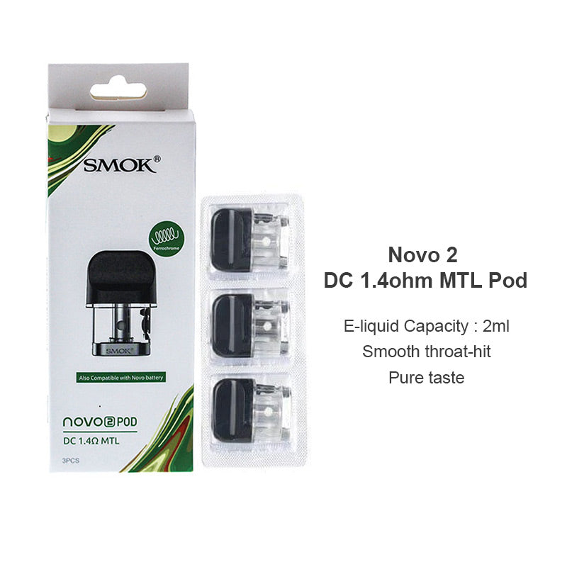 SMOK Novo 2 Pod Cartridge for SMOK Novo, Novo 2, Novo 2s, Novo 3 Kit, Novo 2x, Propod GT Kit, Novo Master Kit, Novo Master Box Kit 2ml (3pcs/pack)