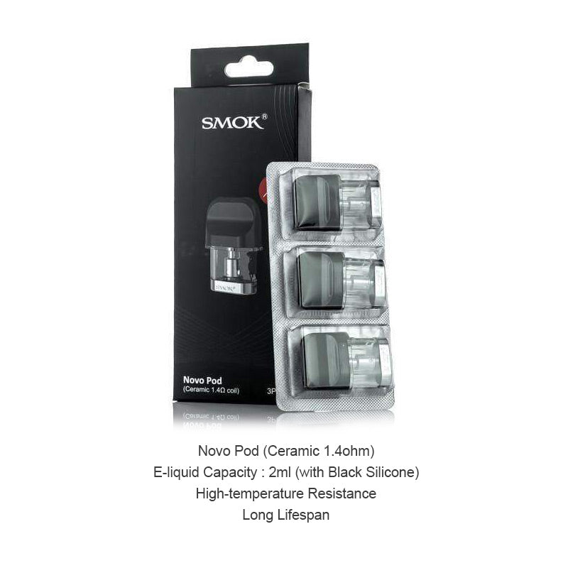 SMOK Novo Pod Cartridge for SMOK Novo, Novo 2, Novo 2s, Novo 3 Kit, Novo 2X Kit, Propod GT Kit, Novo Master Kit, Novo Master Box Kit, NOVO Pro Kit 2ml (3pcspack)