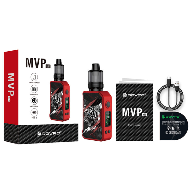 Dovpo MVP 220W Box Mod Kit with DnP Pod Tank Atomizer 5.5ml