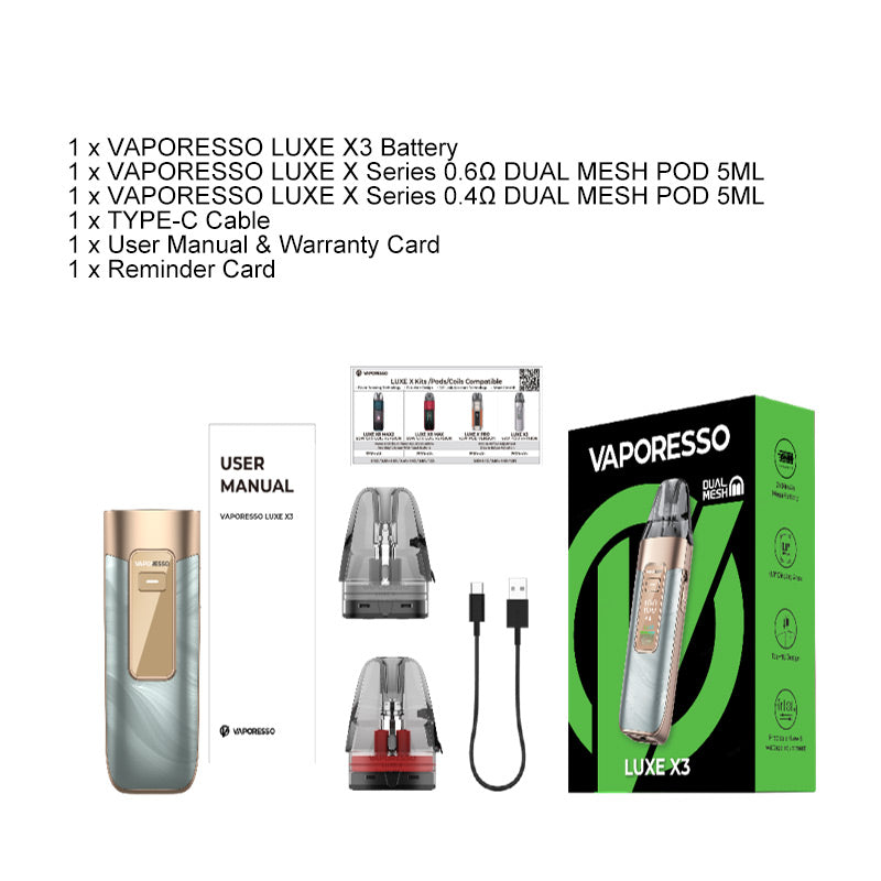 Vaporesso LUXE X3 Pod Mod Kit 2600mAh 5ml (Max 45W)